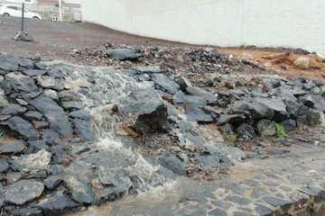 Efectos de las lluvias de la tormenta tropical Hermine en Telde/TA.